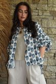 Daughter Of Ibiza Indira Balloon Sleeve Shirt French Navy & Denim 
